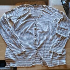 BANANA REPUBLIC Featherweight striped V-neck cardigan